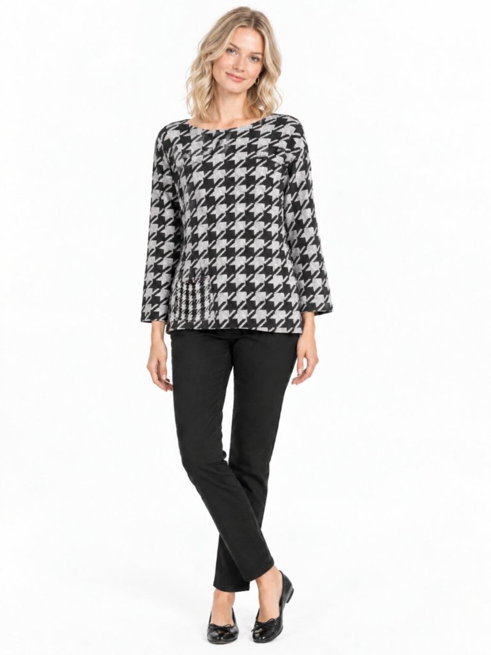 J. Jill Cotton Houndstooth Print XL #A4618
